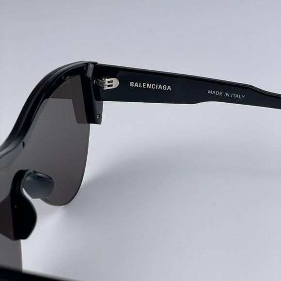 Balenciaga BB0004S 001 Sunglasses Black Grey Shield Unisex main image 8